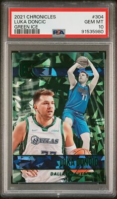 Luka Doncic 2021-22 Panini Chronicles #304 Essentials Green Ice 