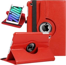 For Apple iPad mini 5 Leather 360 Rotating Case Stand Cover/Screen Protector