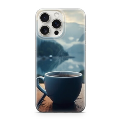 KRISTALL GLAS Handy Hülle für iphone 14 PRO MAX Auszeit Ruhe Berge See M10