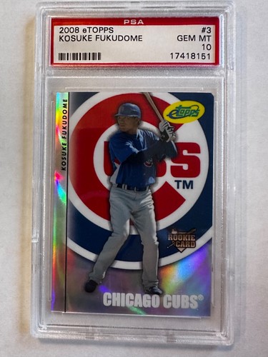 2008 eTopps MLB Kosuke Fukudome RC #10 PSA Gem Mint 10 - 第 1/2 張圖片