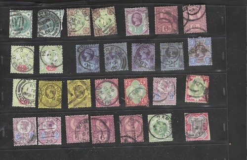 GREAT BRITAIN-VICTORIA-SELECTION--BETTER-APPEAR F-VF-USED-NOT LIFTED-#B3