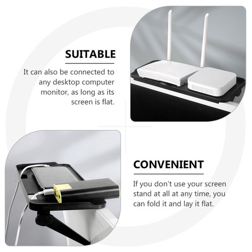 Desktop Monitor Stand Desk Shelf Organizer Desk Monitor Riser Cable Box Shelf - Afbeelding 3 van 12
