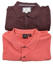 Lot of 2 JoS. A. Bank Polo Shirts Men's 4XLT TALL Traveler  Slim Fit NWOT