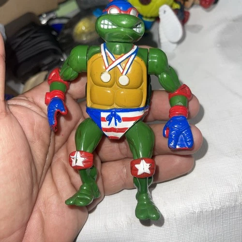 Vintage TMNT Raphael Olympic Swimmer 1992 Teenage Mutant Ninja Turtles Figure