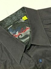 Robert Graham Black Paisley Flip Cuff Button Up Shirt Men  s XL