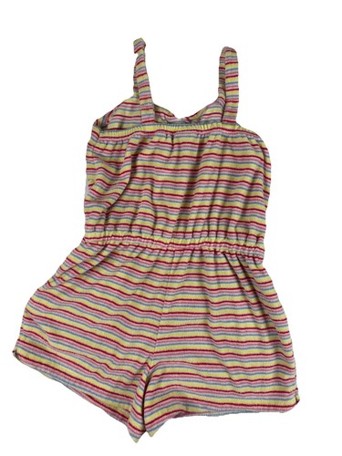 Janie And Jack Girls Terry Cloth Romper Swim Cover Up, Multicolor Stripe, 8 NWOT - Picture 3 of 4