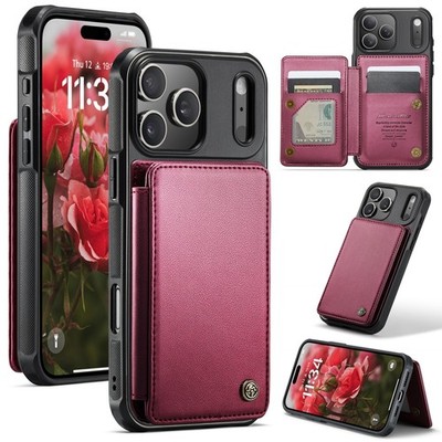 Flip Leather Wallet Case Cover For iPhone 17 16 15 14 13 12 11 Pro Max 8 7 Plus