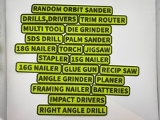 Ryobi Toolbox,Drawer,Cupboard Labels