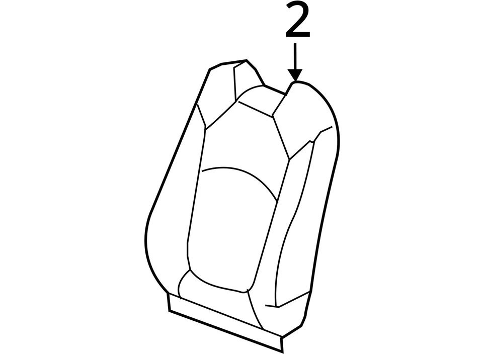 2013-2017 GMC ACADIA ACADIA ОГРАНИЧЕННЫЙ ЧЕХОЛ ASM-F/SEAT BK DUNE 23325556 - НОВЫЙ OEM - Изображение 4 из 4