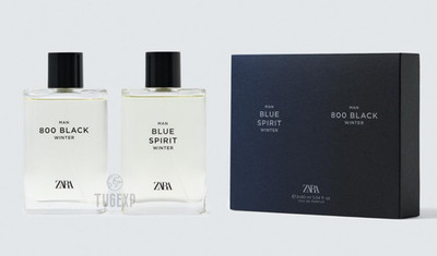 Zara Blue Spirit Winter & Man 800 Black Fragrance 2 x 90ml (3.04oz) New Perfume