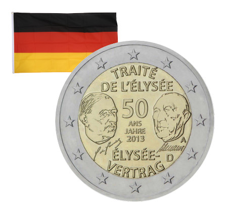 2 Euros commémorative Allemagne Traité de l'Elysée 2013