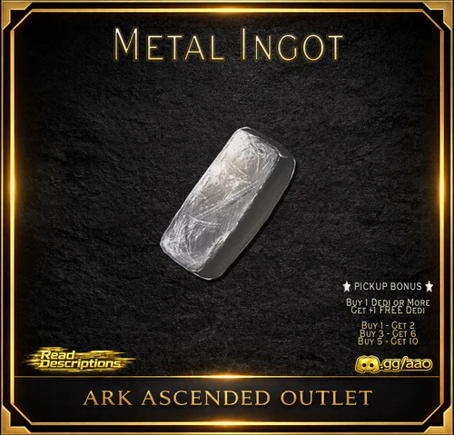 Metal Ingot-Ark Survival Ascended PVE-Resources- ASA XBOX/PS5/PC-Official-AAO
