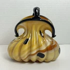 Vintage Murano Hand Blown Purse Glass Italian Preowned Brown Italia