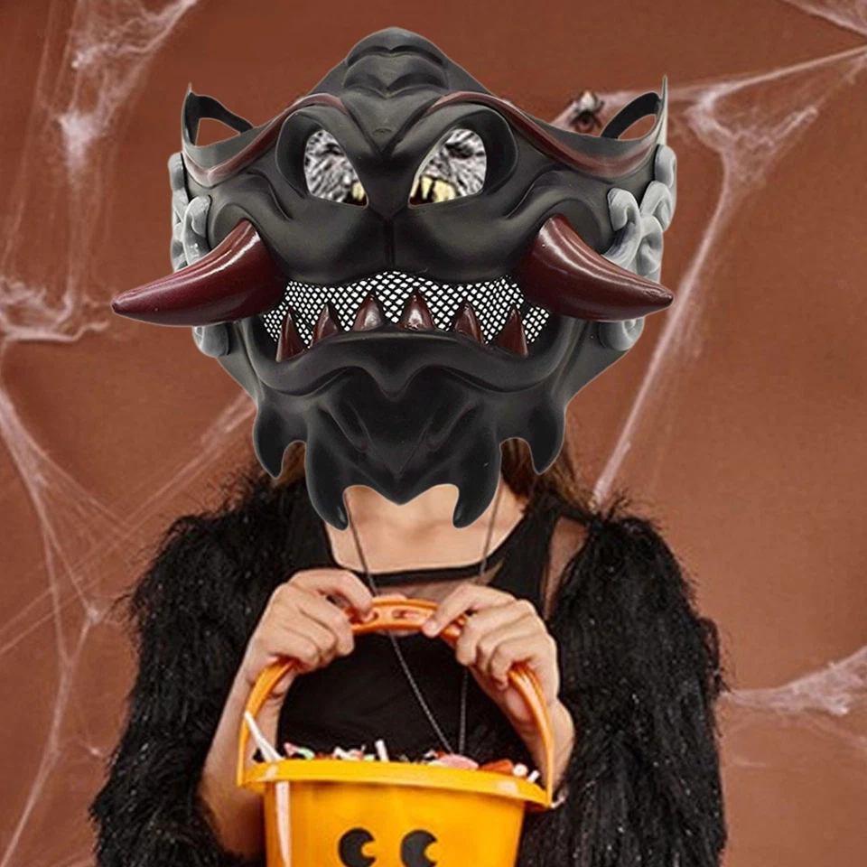 Samurai-Maske, realistische Cosplay-Maske für Karnevalsfestivals und - Bild 3 von 4