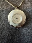 Vintage Norbee Pendant Watch, Mech, hand wind, Silver Tone, With Chain, Runs — photo 1