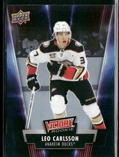 2024 Upper Deck National Hockey Card Day Leo Carlsson Victory Black RC #V-15
