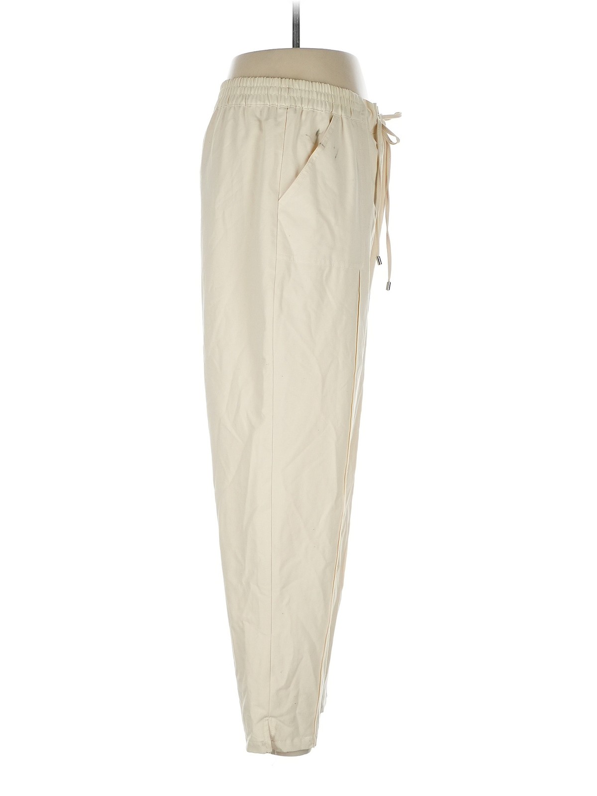 Calvin Klein Women Ivory Casual Pants L thumbnail 3