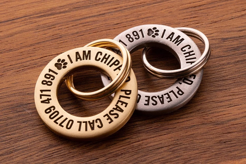 Medaglietta Identificativa per Cani/Animali Domestici in Ottone Massiccio O Acci - Immagine 4 di 4