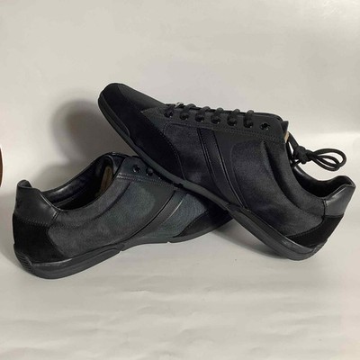 Hugo Boss Mens Saturn Profile Low Top Black Onyx Sneaker Brand New 