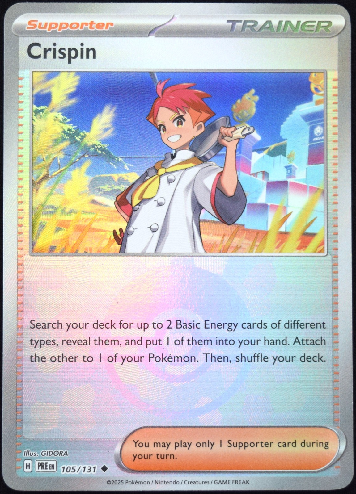 Pokemon TCG Crispin 105/131 Prismatic Evolutions Poke Ball Reverse Holo - NM