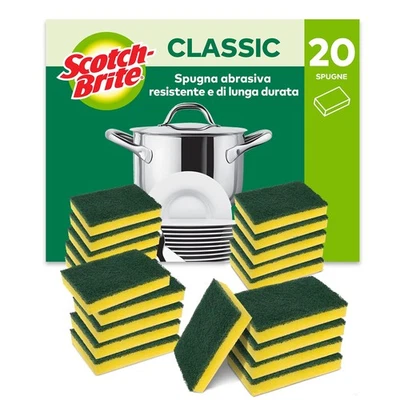 SCOTCH-BRITE Scotch Brite Spugna abrasiva Heavy Duty Classic 20 pezzi spugna abrasiva