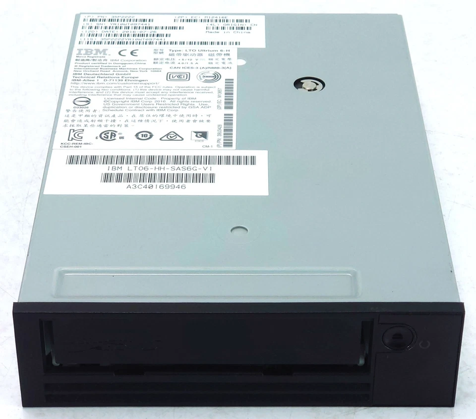 IBM LTO 6 HH Ultrium Bandlaufwerk Tape Drive SAS 6G LTO-6 H A3C40169946 35P2222 - Bild 2 von 4