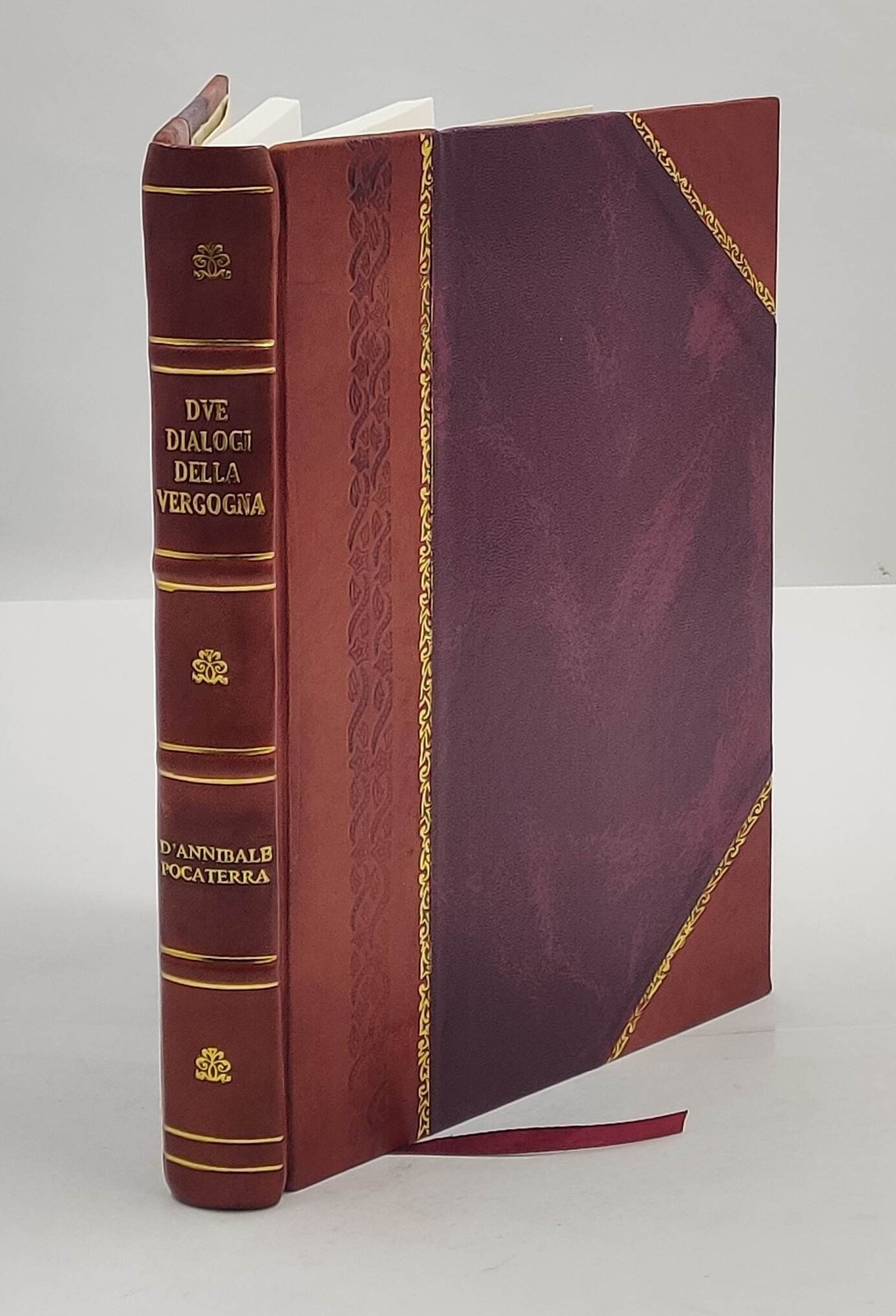 Leather Bound Due Dialogi della Vergogna 1592 by Annibale Pocaterra