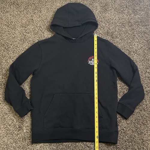 Vans Off The Wall Black Hoodie Sweatshirt Pizzeria Peace Of Pizza Youth YTH Sz L - Picture 12 of 14