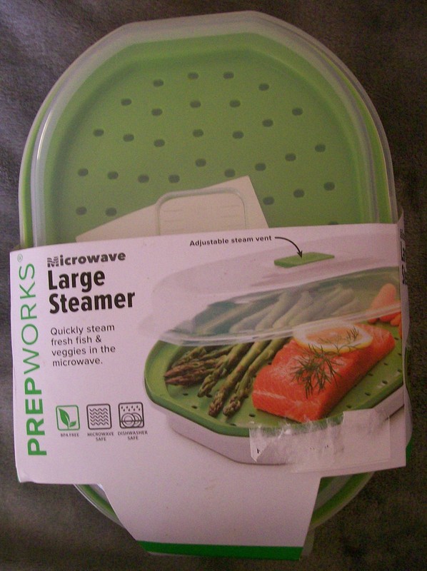 New Prepworks Microwave Large Steamer (11 x 8 x 3 inches) BPA Free