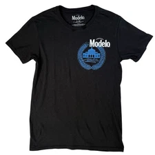 Modelo Especial Beer T-Shirt Men’s Small Black Graphic Tee Brewery Promo Shirt