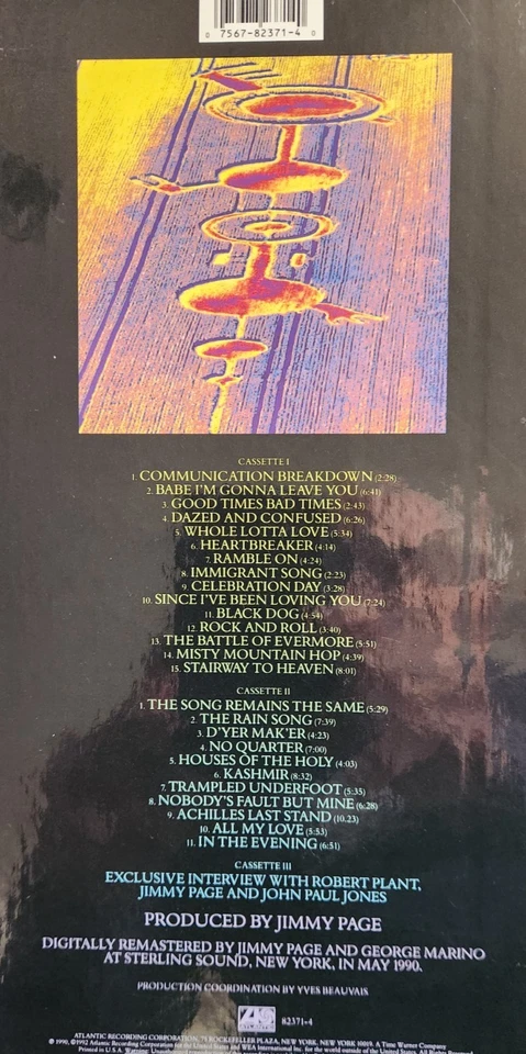 Led Zeppelin Remasters [Box] by Led Zeppelin (3 Cassette set) - Image 2 of 3