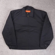 Red Kap Work Jacket Navy Blue Lined XL Collar Full Zip Jacket