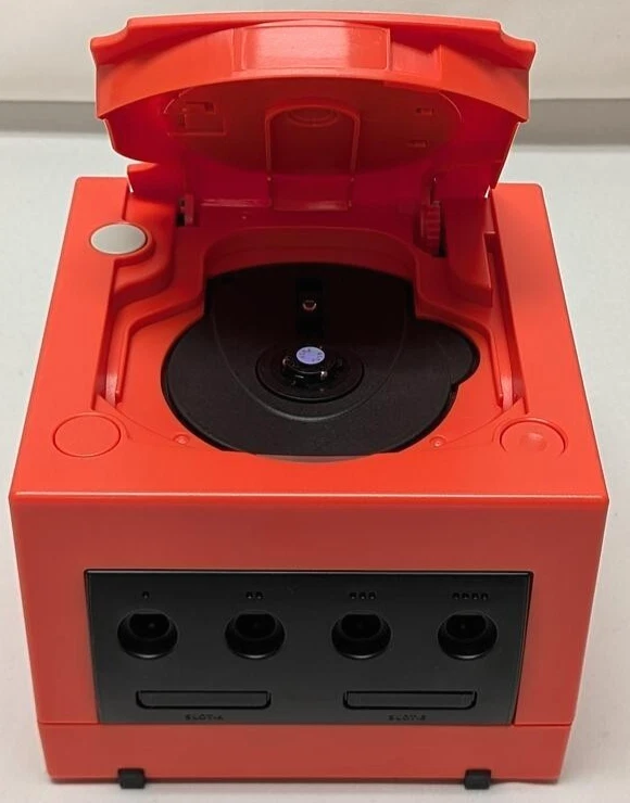 Nintendo GameCube RED-ORANGE Housing Gaming Console DOL-001 System Bundle NGC - Image 2 of 4