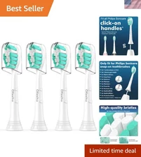 4-Pack Sonicare Replacement Heads for Superior Plaque Control & Stain Removal