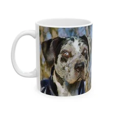 American Leopard Hound Ceramic Mug - Elegant Artistry for the Discerning