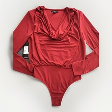 Marciano By Guess Women Red Bodysuit Size S  Holiday Valentine Retail $140
