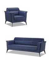 Sofagarnitur Sofa 3+1 Sitzer Sessel Moderne MöBel Blau BüRo SitzmöBel 2Tlg.