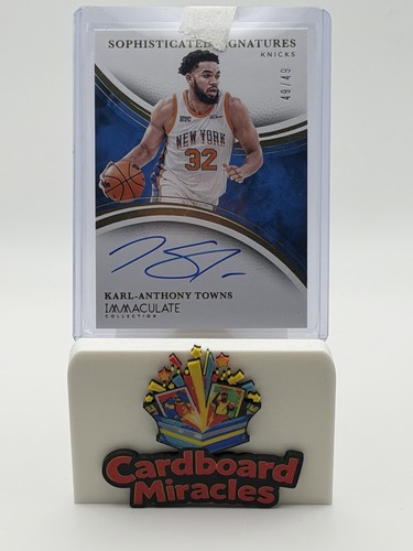2024-25 Panini Immaculate Karl-Anthony Towns Auto 49/49 BOOKEND