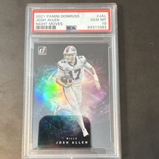 2021 Panini Donruss Night Moves Josh Allen Buffalo Bills CASE HIT SSP PSA 10