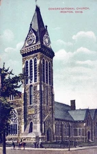 IRONTON OH - Congregational Church Postcard