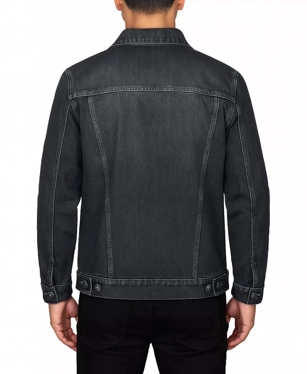 BLU ROCK MEN'S REGULAR-FIT CLASSIC DENIM JACKET - SIZE: M - BLACK