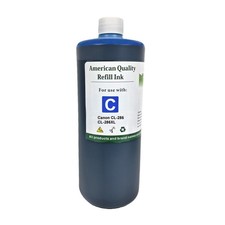 Premium Ink Refill Bottle Kit Cyan for Canon CL-286 CL-286XL Bulk Ink Kit 1000ml