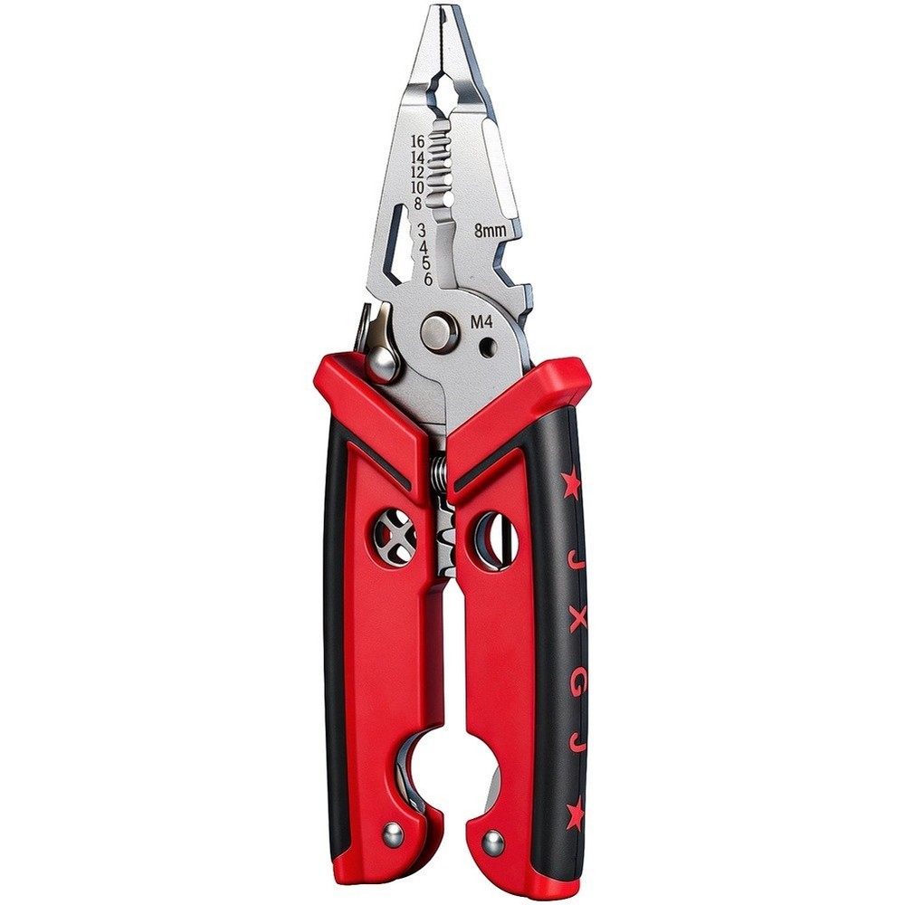 Multi Tool Wire Stripper Cutter Pliers 18 in 1 with Crimper and Wrench Features