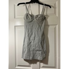 Audrey 3 Plus 1 Heather Grey Bustier Mini Dress Small Spaghetti Strap Bodycon