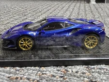 BBR 1/43 Ferrari 488 Pista Blue CAR76-GL-01