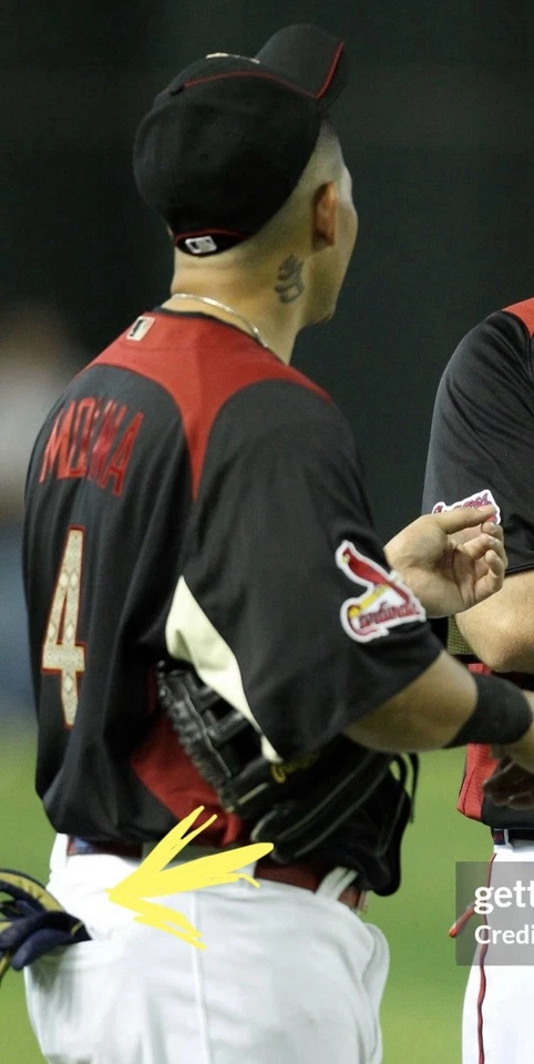 Guante de práctica de bateo Yadier Molina 2011 ASG PE - LEER DESCRIPCIÓN - Sin certificado de autenticidad Foto 3 de 4