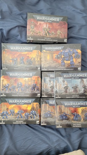 Lot Space Marines Warhammer 40k - Partiellement Montés/peints - Occasion