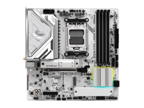 ASRock B850M STEEL LEGEND WIFI AM5 AMD B850 Micro ATX Motherboard - Picture 2 of 5