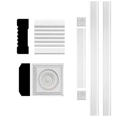 House of Fara Primed MDF Fluted Door Casing Trim 3/4 x 2 1/4 x 96 in 5 Pk 40 Ft