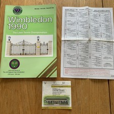 Wimbledon Tennis Championships Programme Day 7 & Centre Court Ticket 1990 - Exc